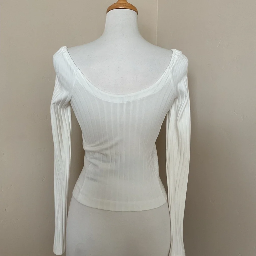 Free People Top Ribbed Long Sleeve Size XS
